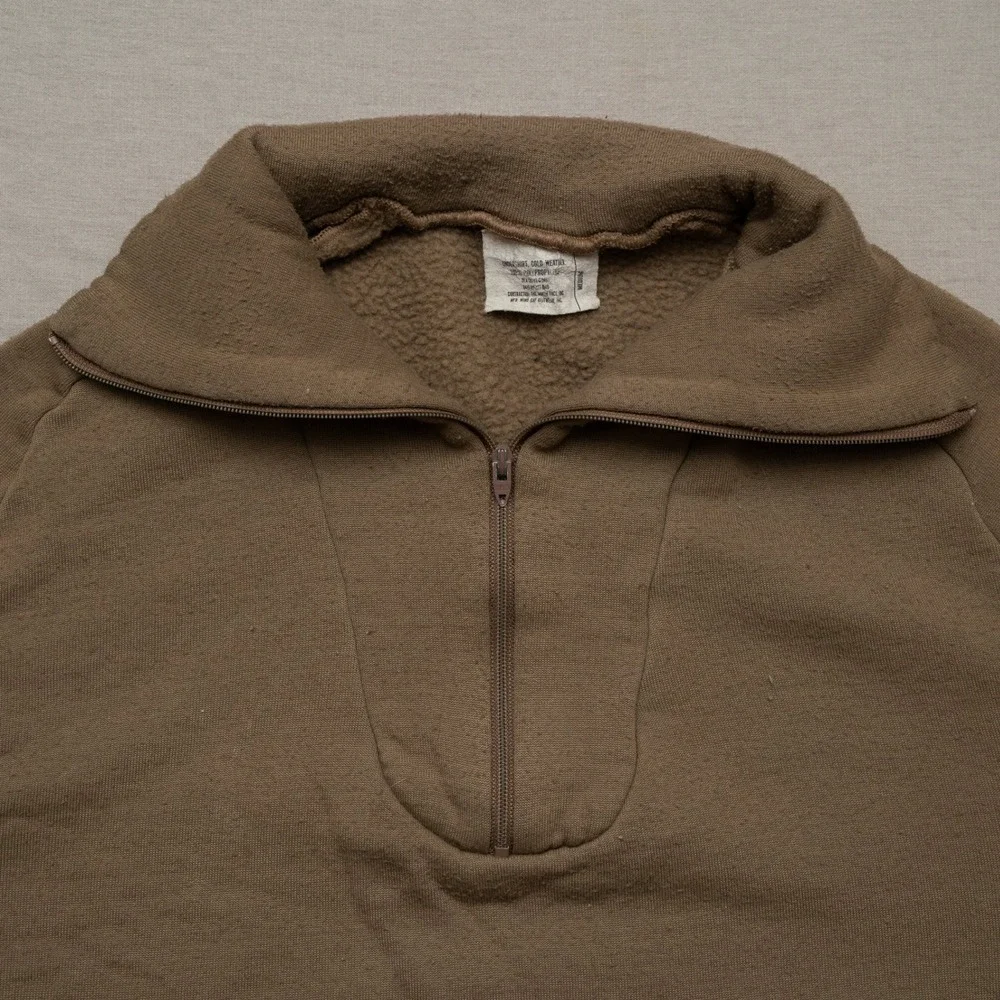 Vintage The North Face 1/4 Zip Cold Weather Thermal‎ Shirt Military Issue Medium